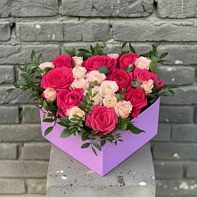 Цветочная композиция из Розы в коробке #REPLACE_PRED# Черкизово