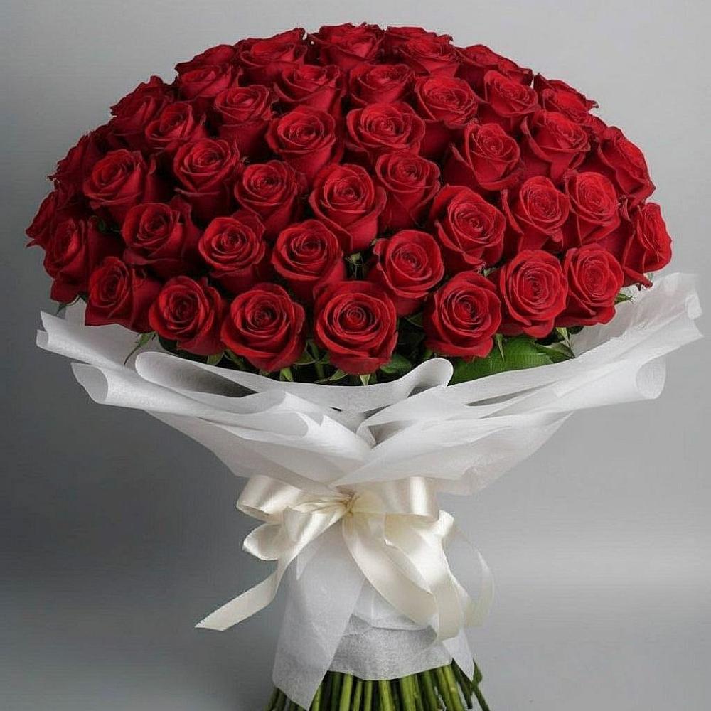Букет 101 Красная роза Блэк Мэджик в Черкизово