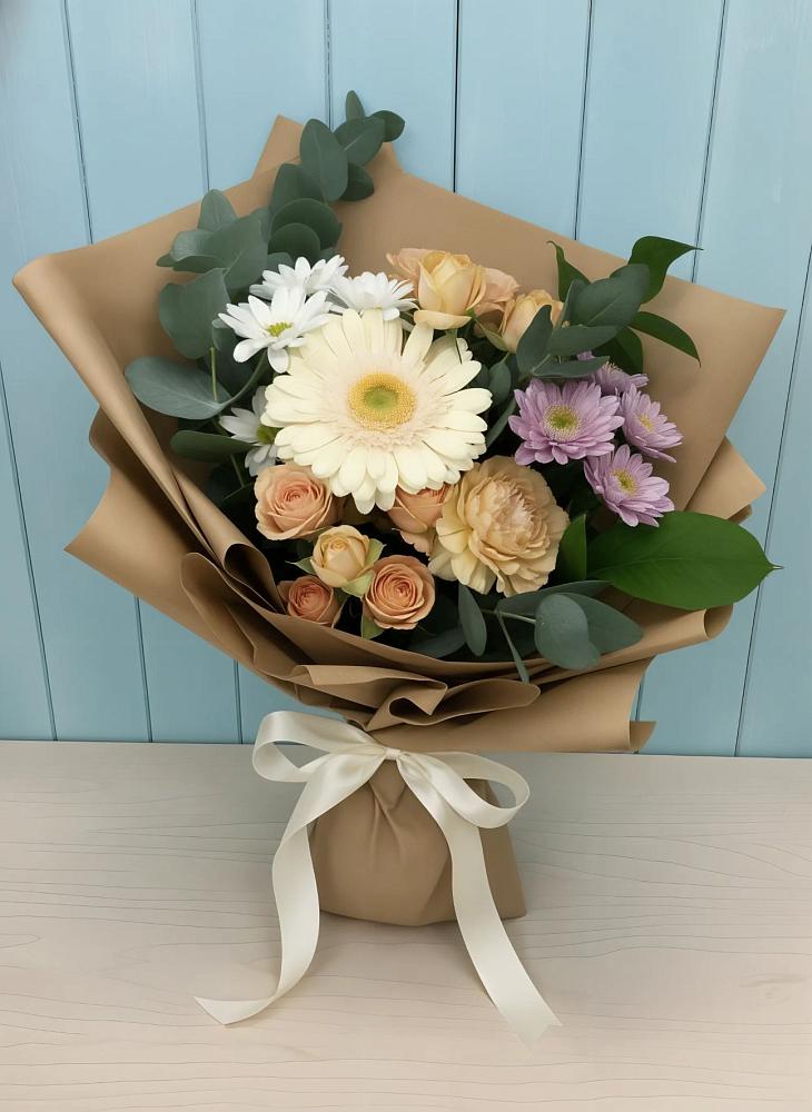 Букет цветов из: Герберы и Хризантемы в Черкизово