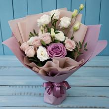 Букет цветов из:  Розы и Лизиантусы #REPLACE_PRED# Черкизово