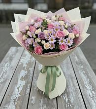 Букет цветов из:  Розы и Хризантемы в Черкизово