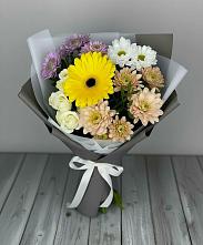 Букет цветов из:  Розы, Герберы и Хризантемы в Черкизово