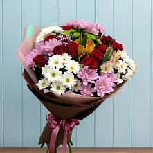 Букет цветов из:  Розы, Хризантемы и Альстромерии в Черкизово