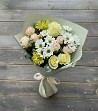 Букет цветов из:  Альстромерии, Розы и Хризантемы #REPLACE_PRED# Черкизово